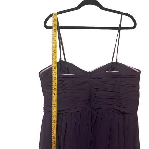 Bill Levkoff Style 109 Plum Chiffon Sweetheart Bodice Fit & Flare Dress SZ 22 - Picture 8 of 13